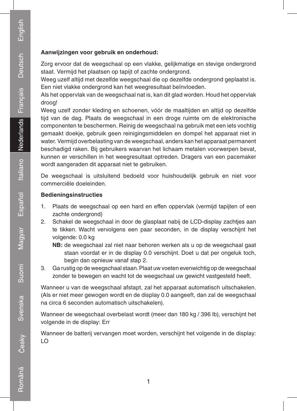Konig Electronic Digital personal scale User Manual | Page 14 / 44
