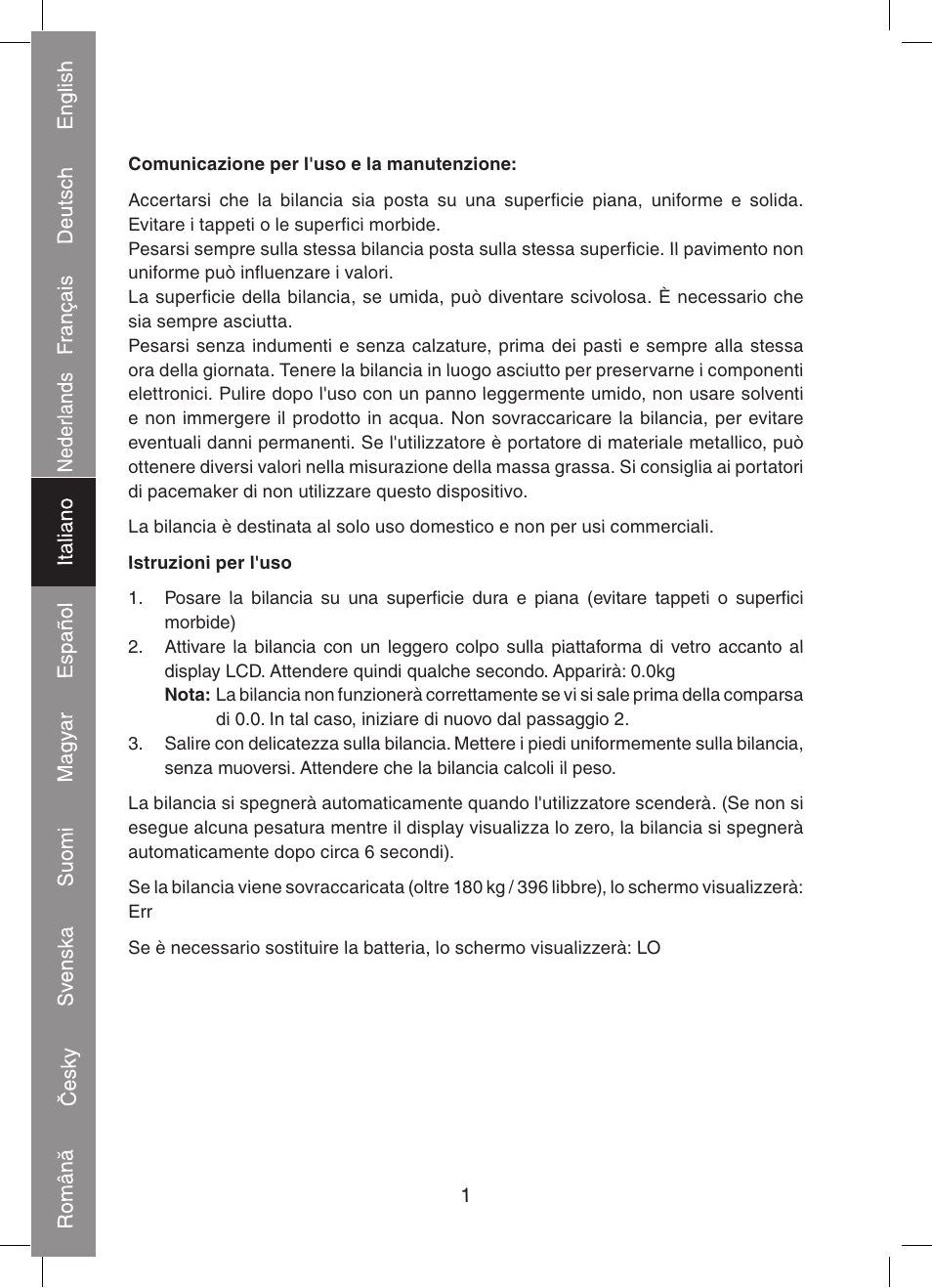 Konig Electronic Digital personal scale User Manual | Page 18 / 44