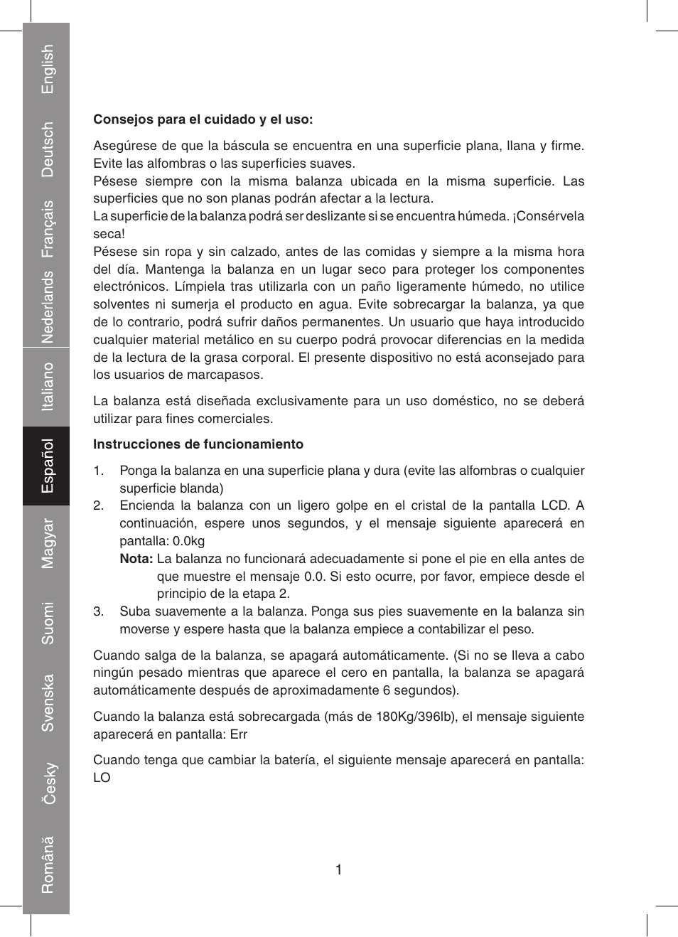 Konig Electronic Digital personal scale User Manual | Page 22 / 44