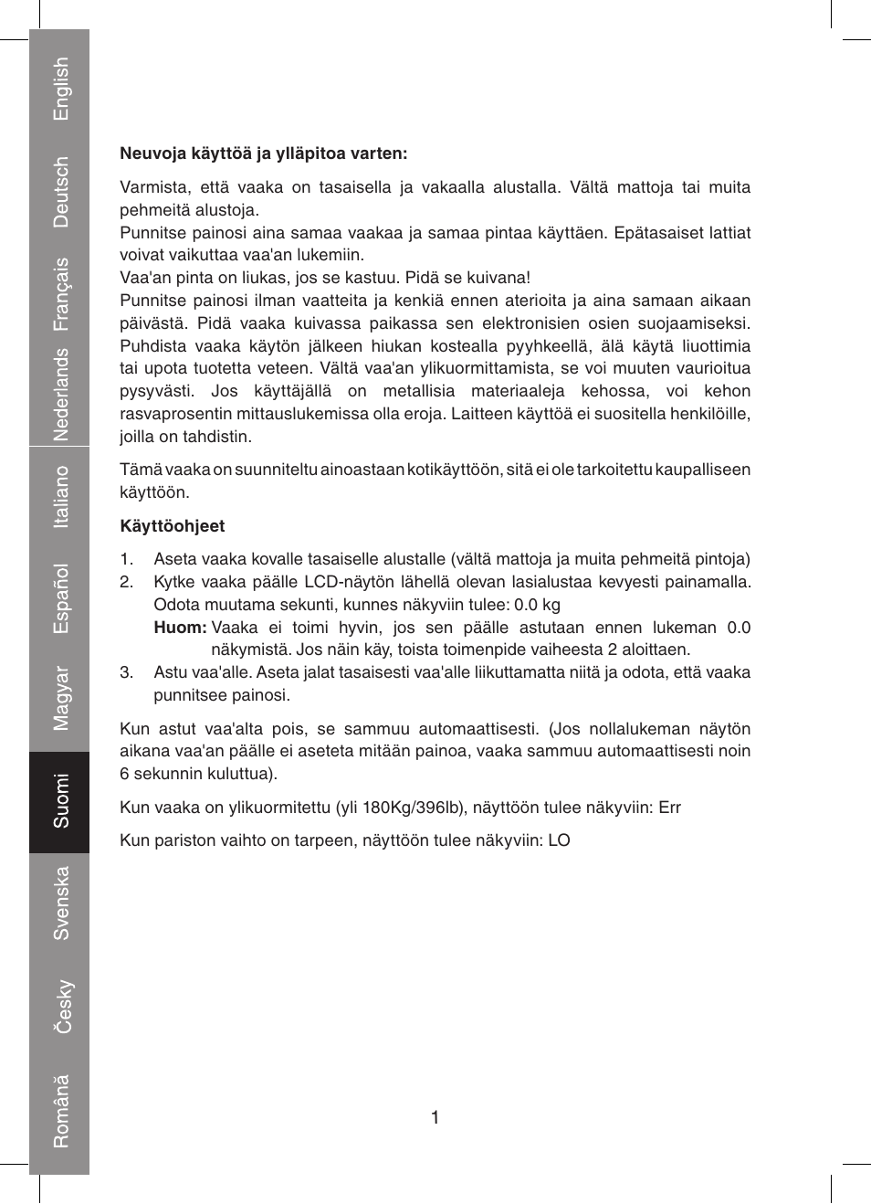 Konig Electronic Digital personal scale User Manual | Page 30 / 44