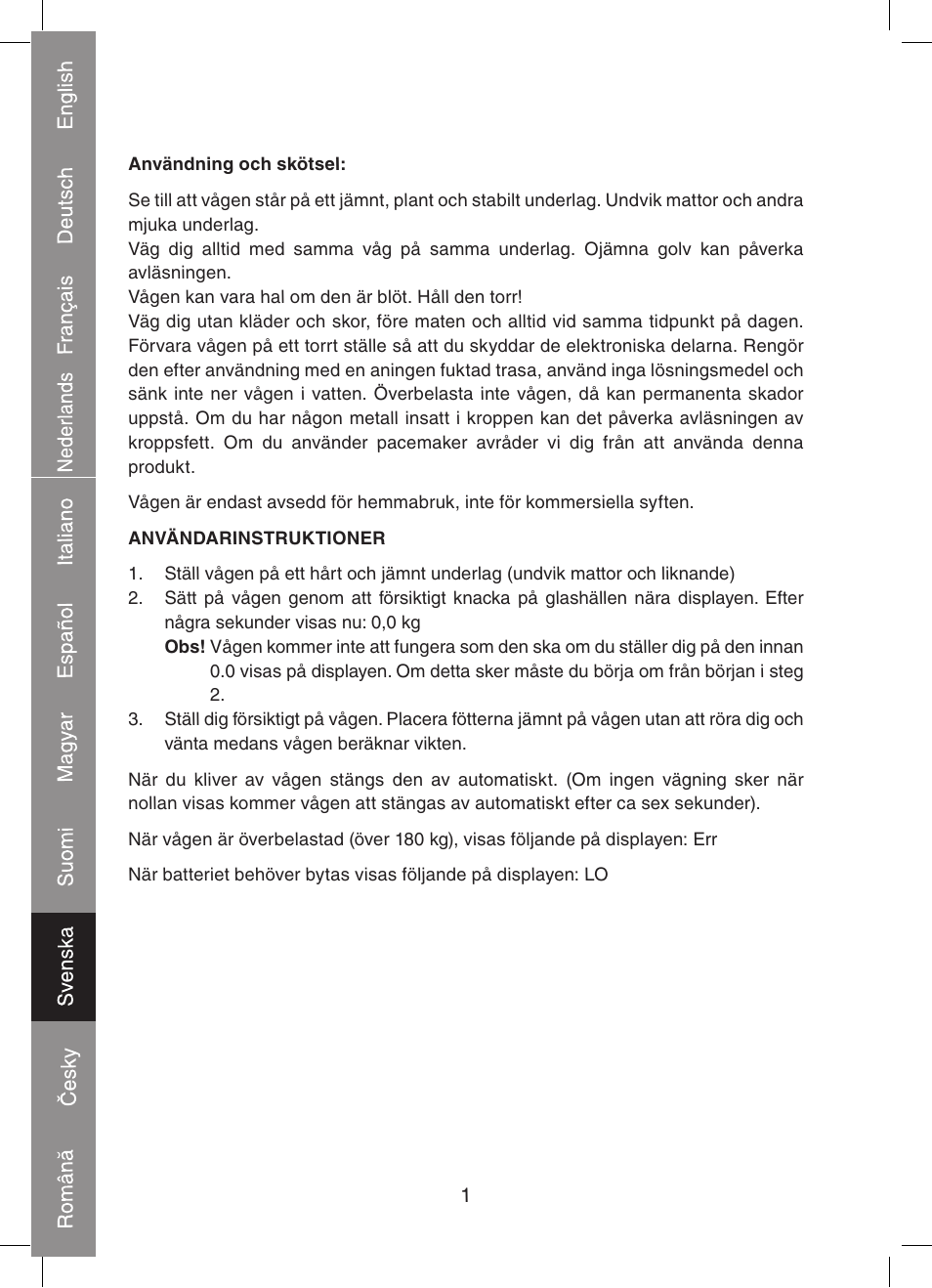 Konig Electronic Digital personal scale User Manual | Page 34 / 44