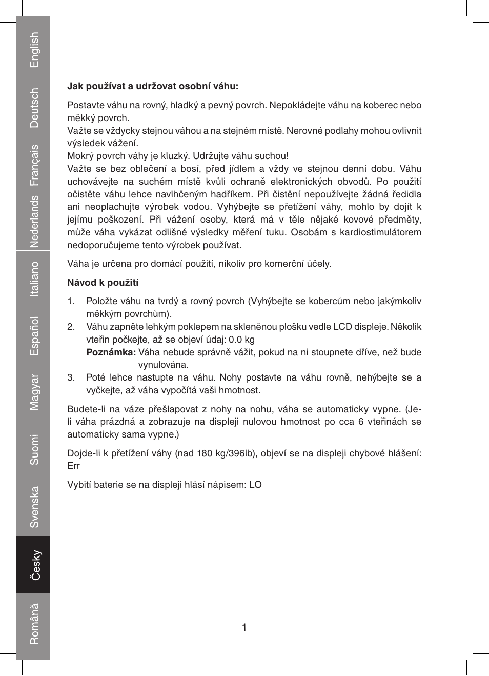 Konig Electronic Digital personal scale User Manual | Page 38 / 44