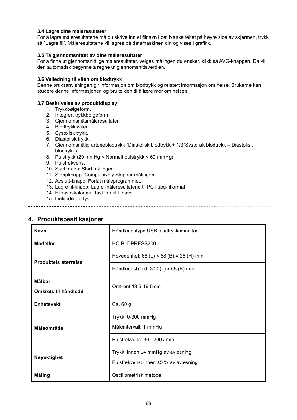 Konig Electronic Wrist blood pressure monitor User Manual | Page 69 / 73