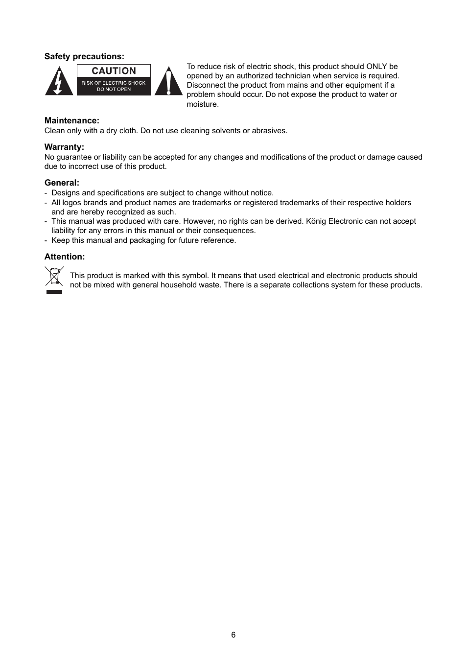 Konig Electronic Upper arm blood pressure monitor User Manual | Page 6 / 72