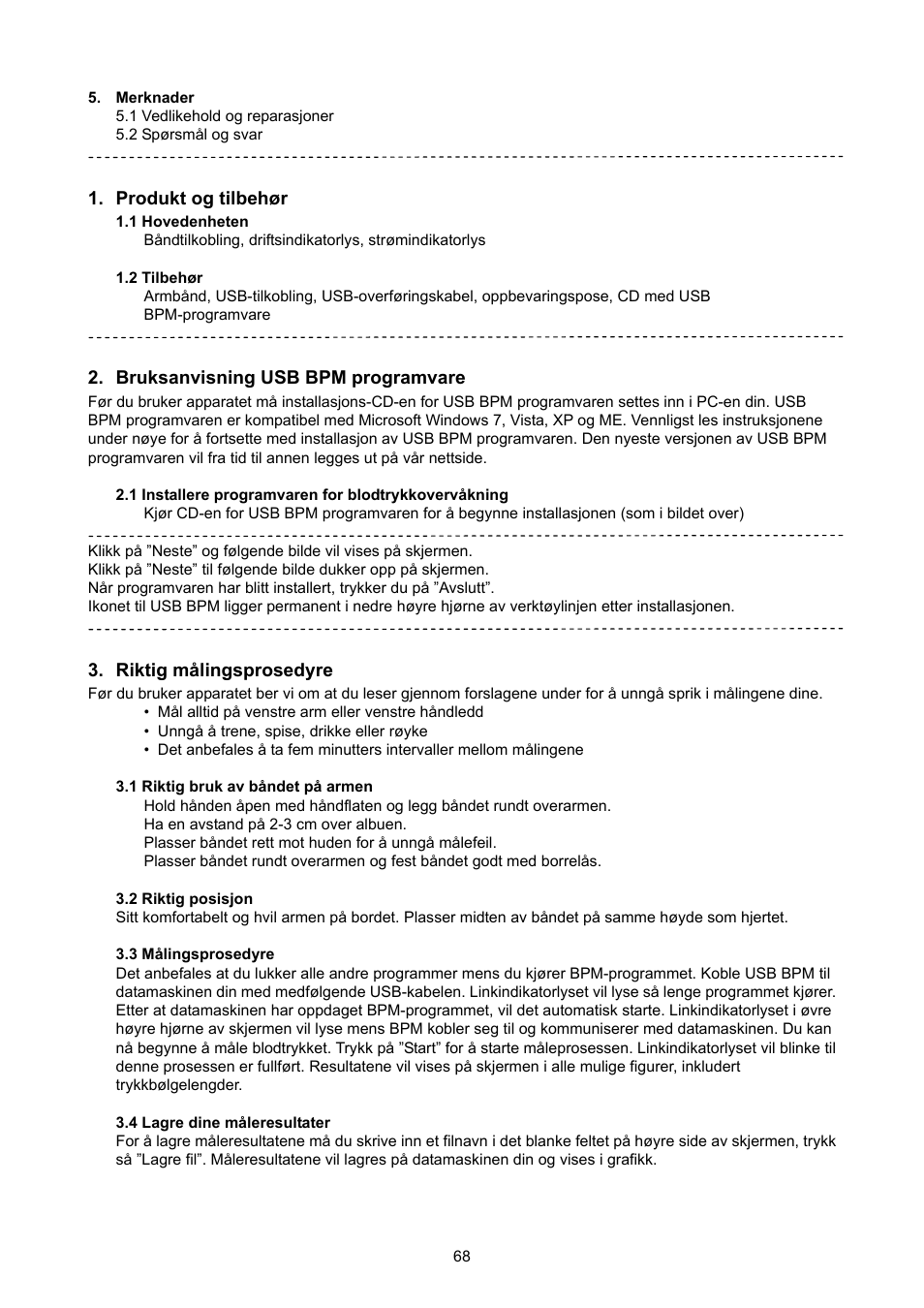 Konig Electronic Upper arm blood pressure monitor User Manual | Page 68 / 72