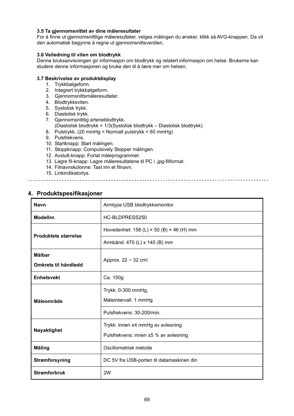 Konig Electronic Upper arm blood pressure monitor User Manual | Page 69 / 72