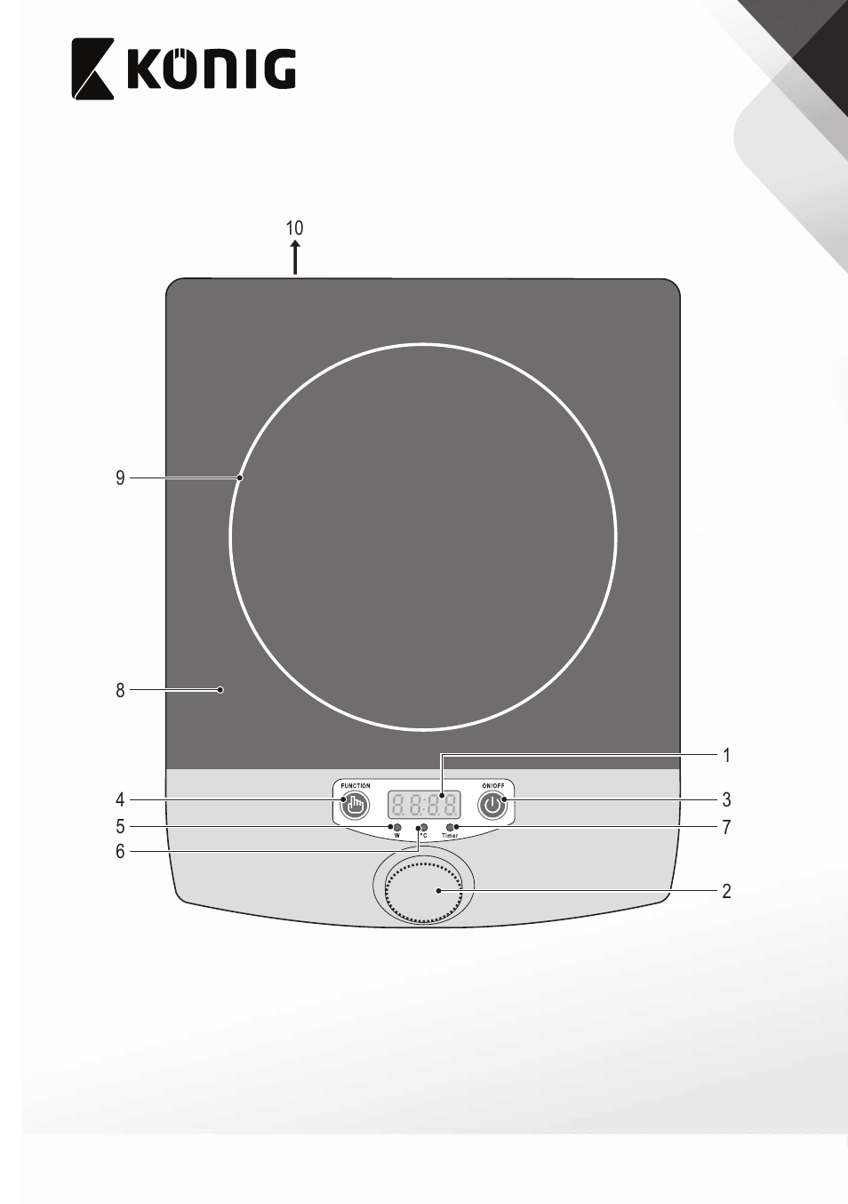 Konig Electronic Slim-Line induction cooker touch control 2000W User Manual | Page 2 / 80