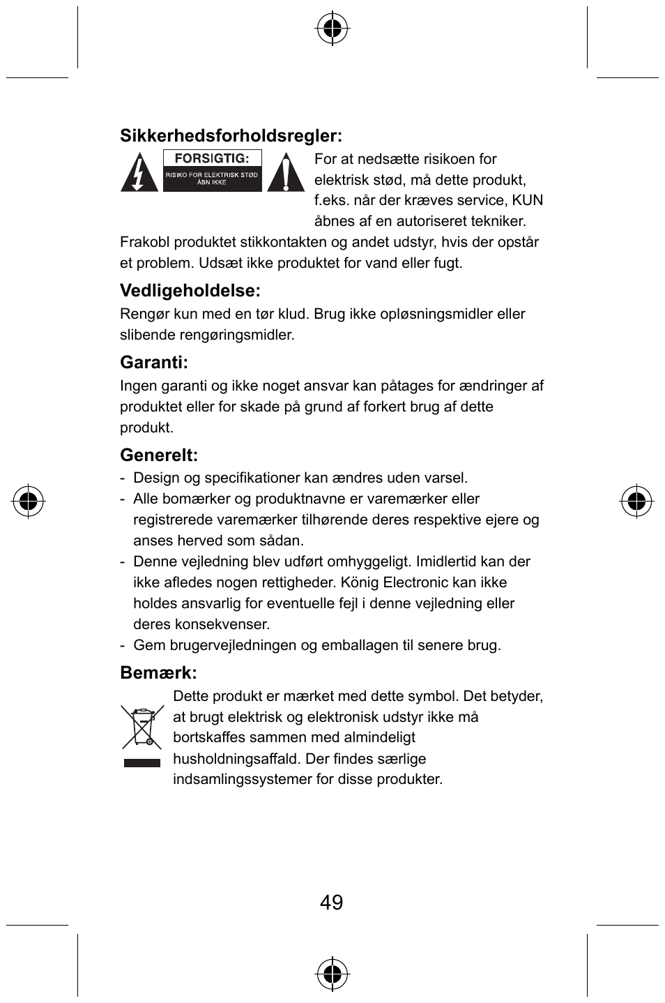 Konig Electronic Digital luggage scale User Manual | Page 49 / 60