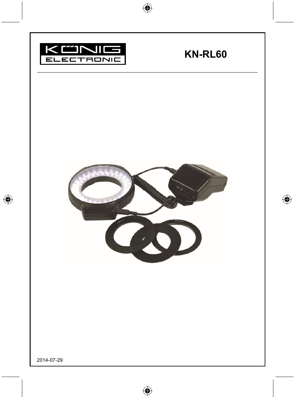 Konig Electronic Camera ring light 60 LED User Manual | 35 pages