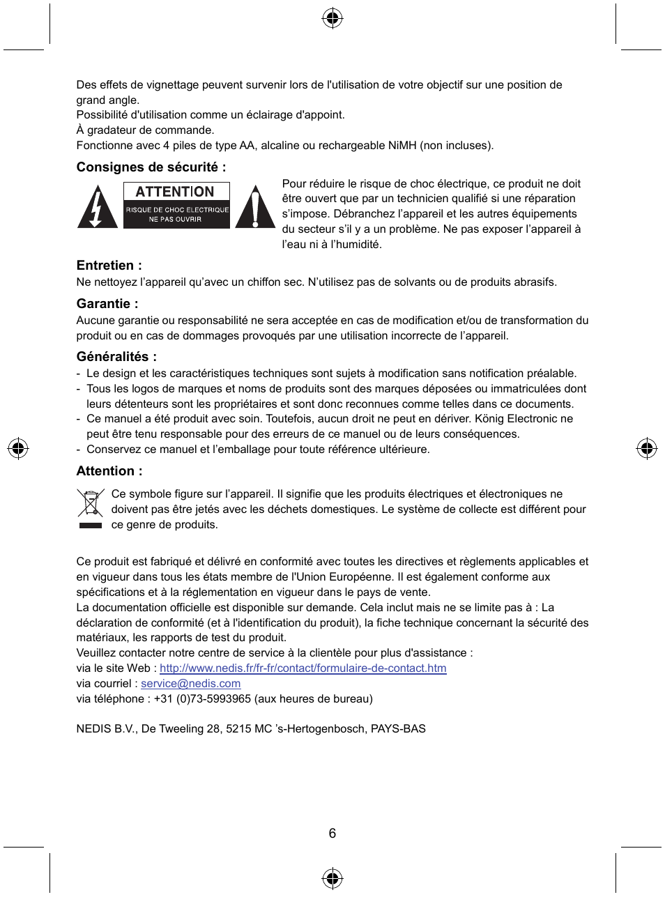 Konig Electronic Camera ring light 60 LED User Manual | Page 6 / 35