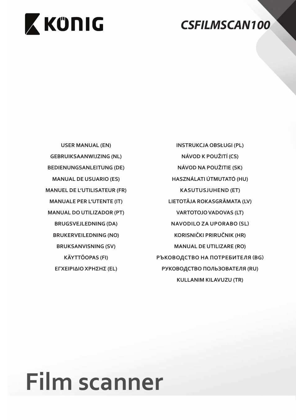 Konig Electronic Film scanner 2 megapixel User Manual | 56 pages