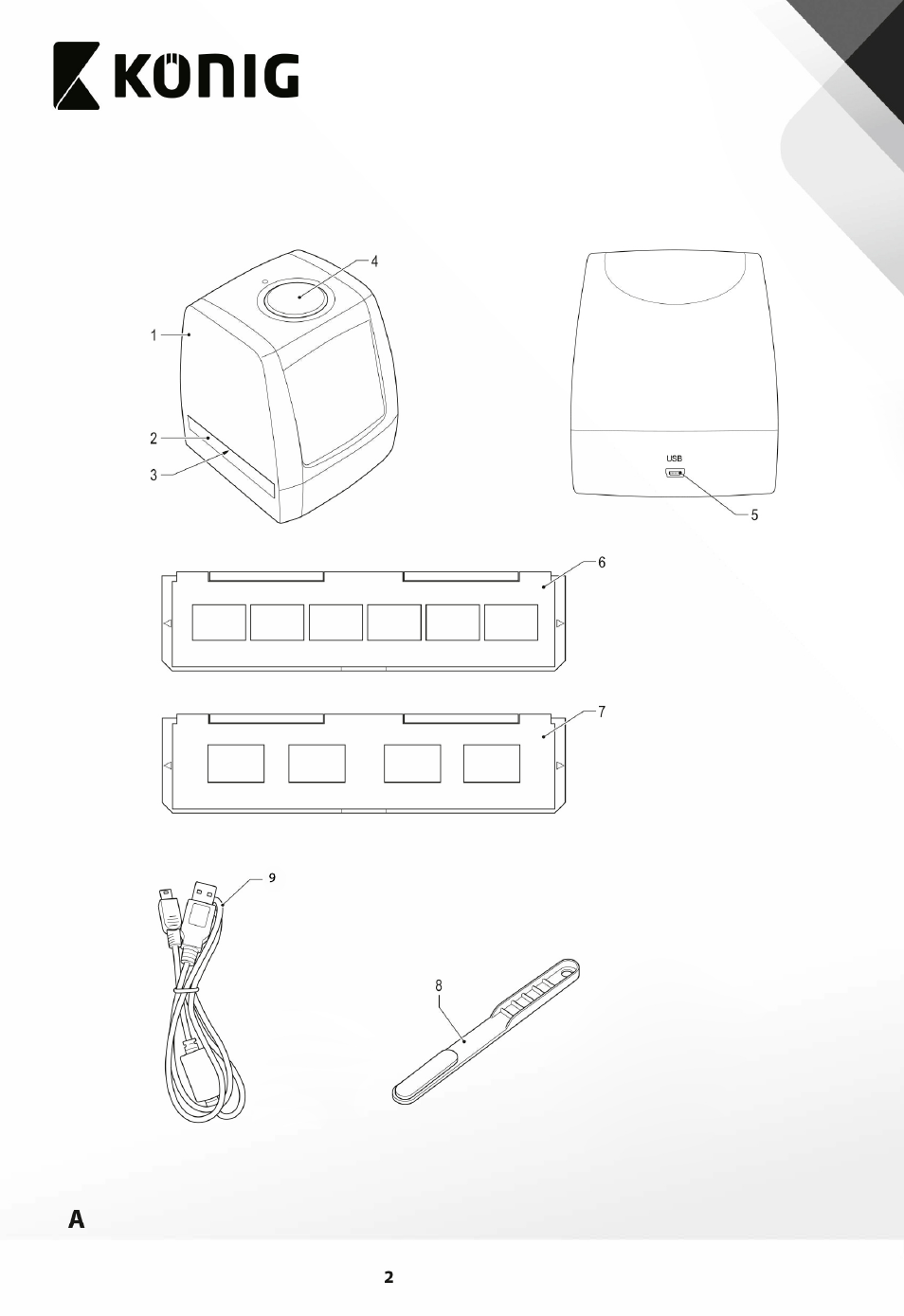 Konig Electronic Film scanner 2 megapixel User Manual | Page 2 / 56