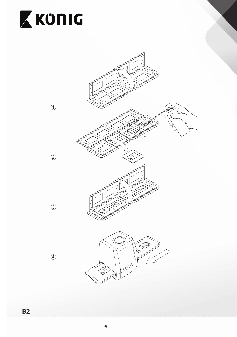 Konig Electronic Film scanner 2 megapixel User Manual | Page 4 / 56