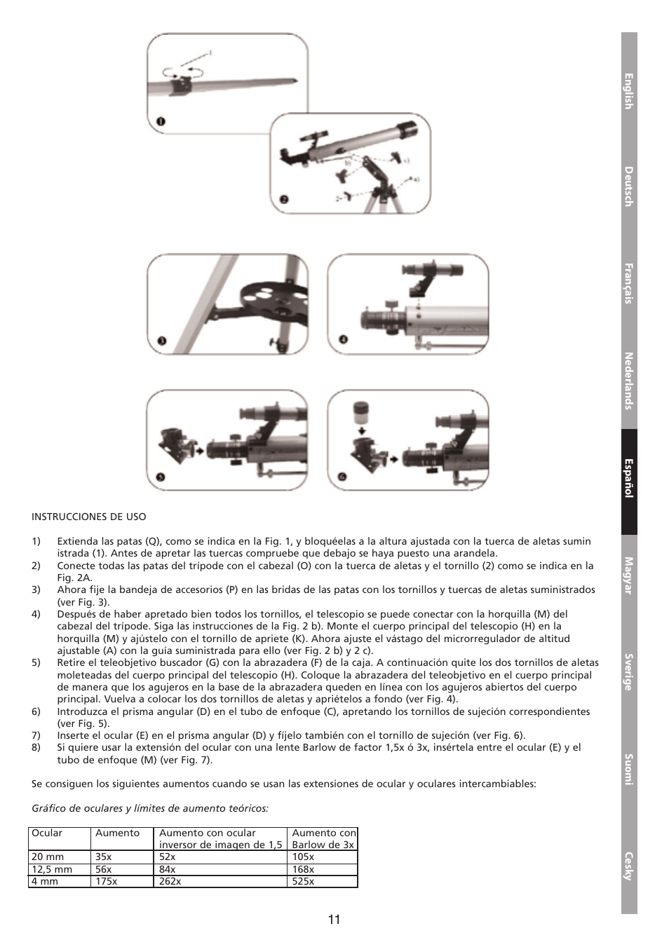 Konig Electronic Refractor telescope User Manual | Page 11 / 20