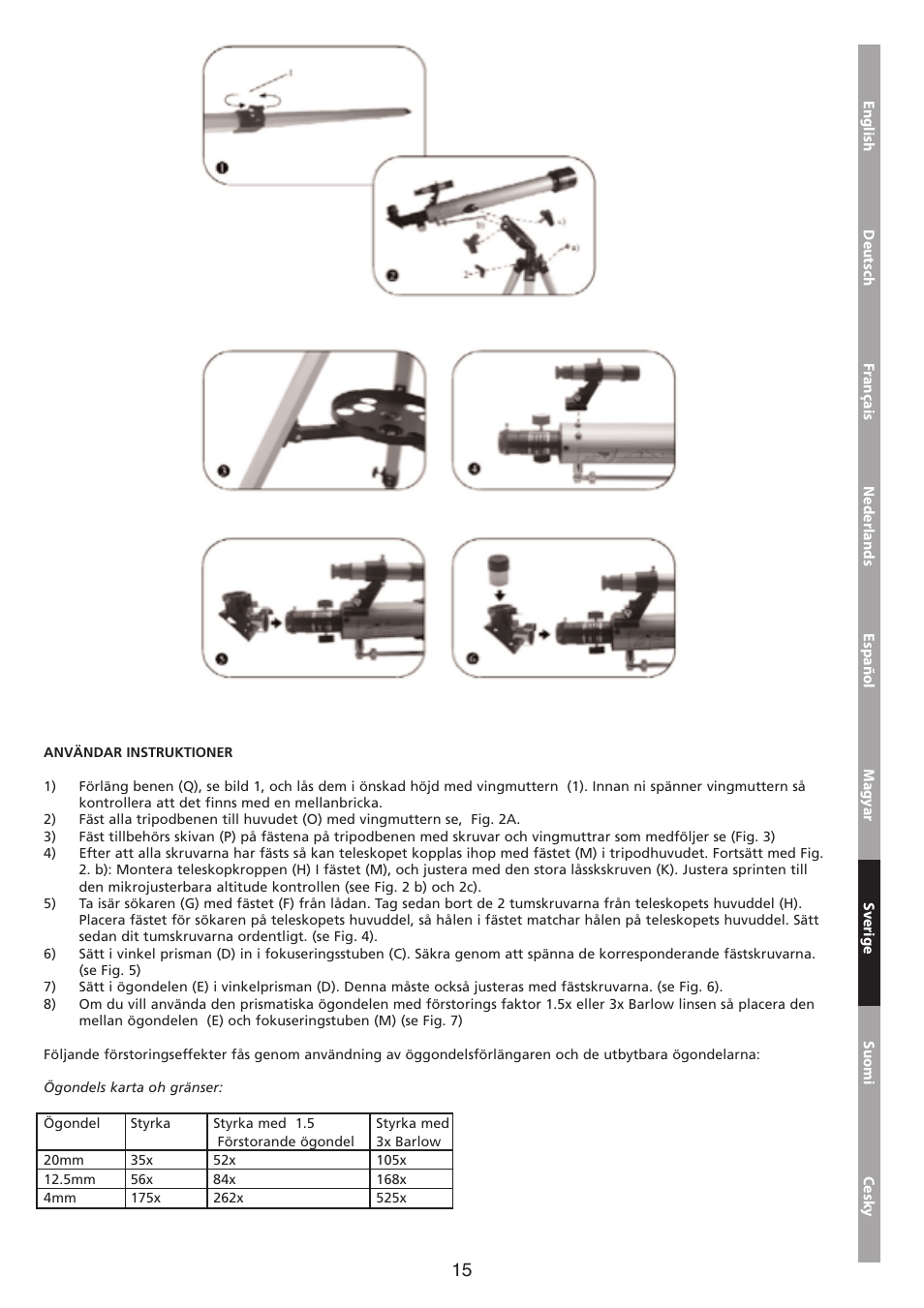 Konig Electronic Refractor telescope User Manual | Page 15 / 20