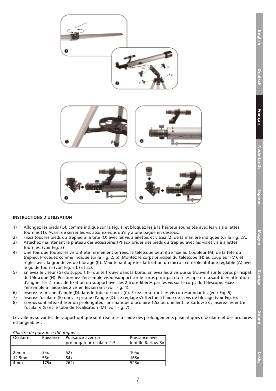 Konig Electronic Refractor telescope User Manual | Page 7 / 20