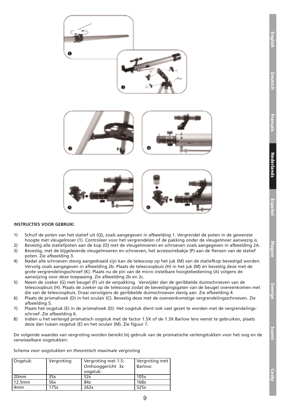 Konig Electronic Refractor telescope User Manual | Page 9 / 20