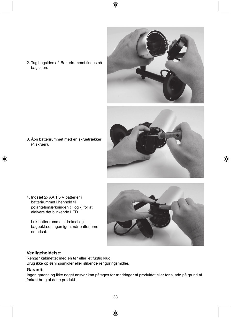 Konig Electronic Dummy outdoor camera User Manual | Page 33 / 41