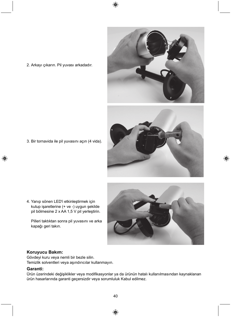 Konig Electronic Dummy outdoor camera User Manual | Page 40 / 41