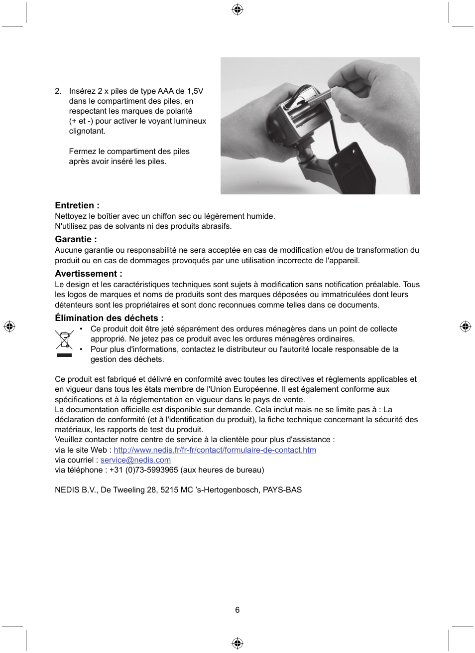 Konig Electronic Dummy indoor camera User Manual | Page 6 / 28