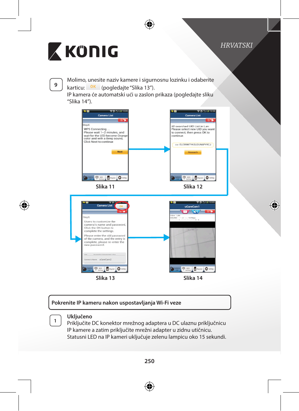 Hrvatski | Konig Electronic Indoor pan-tilt IP camera remote video surveillance User Manual | Page 250 / 289