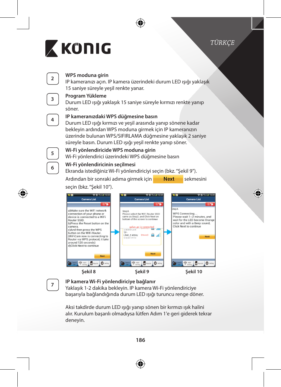 Şekil 10”), Türkçe | Konig Electronic Outdoor IP camera remote video surveillance User Manual | Page 186 / 281