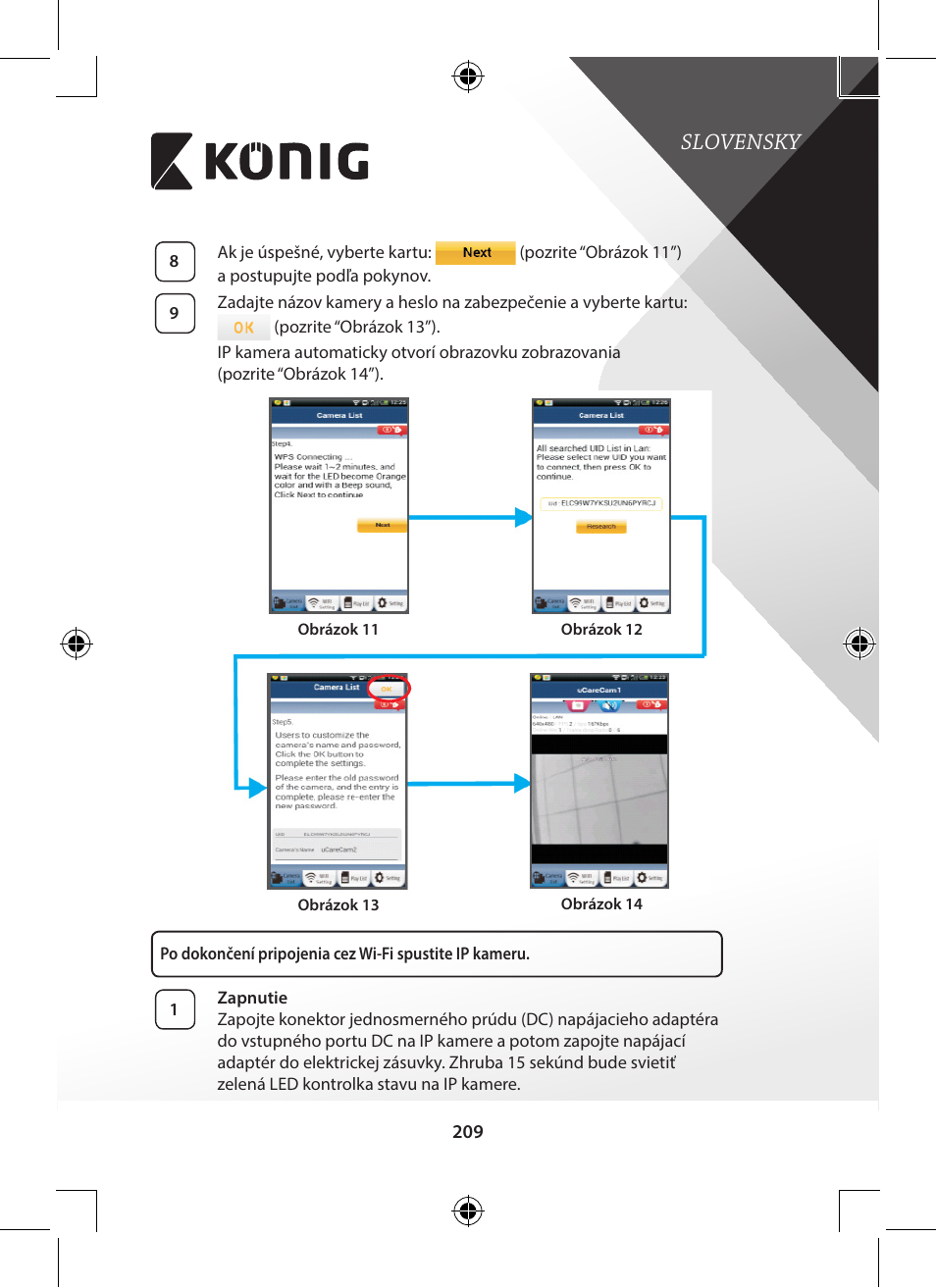 Slovensky | Konig Electronic Outdoor IP camera remote video surveillance User Manual | Page 209 / 281