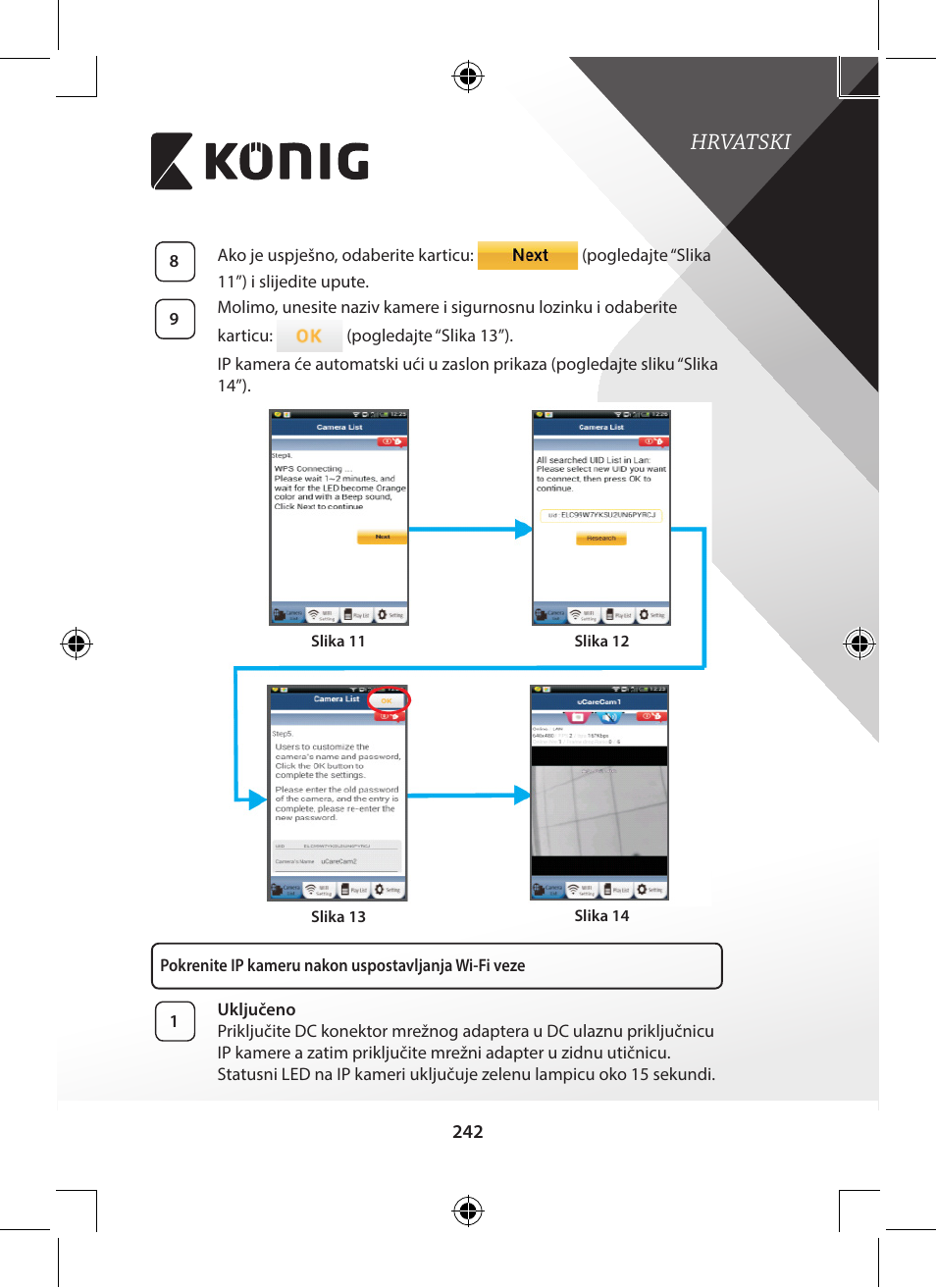 Hrvatski | Konig Electronic Outdoor IP camera remote video surveillance User Manual | Page 242 / 281