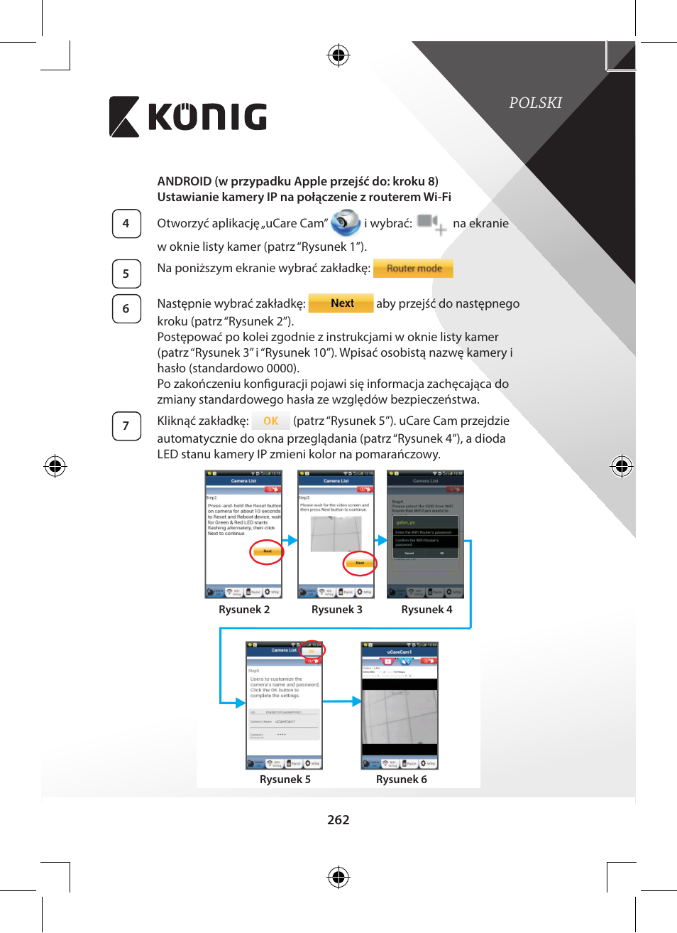 Polski | Konig Electronic Outdoor IP camera remote video surveillance User Manual | Page 262 / 281