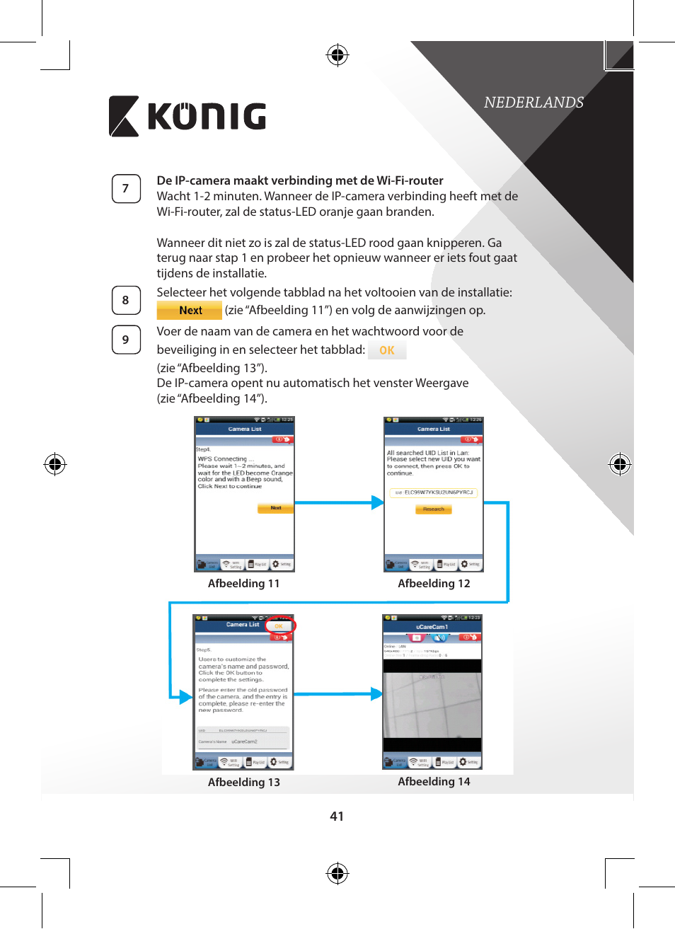 Nederlands | Konig Electronic Outdoor IP camera remote video surveillance User Manual | Page 41 / 281