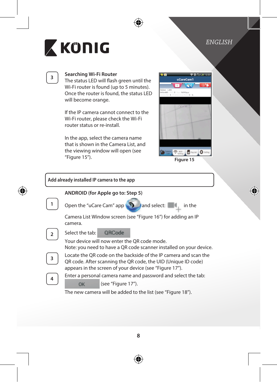 English | Konig Electronic Outdoor IP camera remote video surveillance User Manual | Page 8 / 281