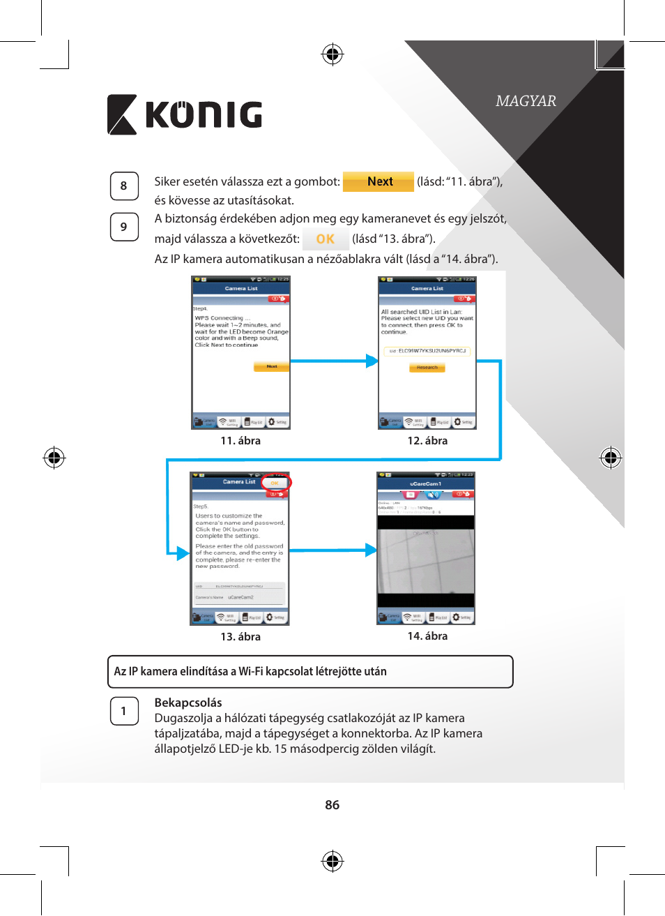 Magyar | Konig Electronic Outdoor IP camera remote video surveillance User Manual | Page 86 / 281