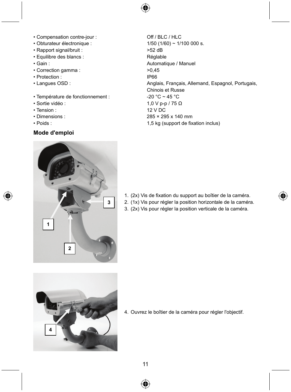 Konig Electronic High resolution varifocal security camera with 35 IR LEDs User Manual | Page 11 / 64