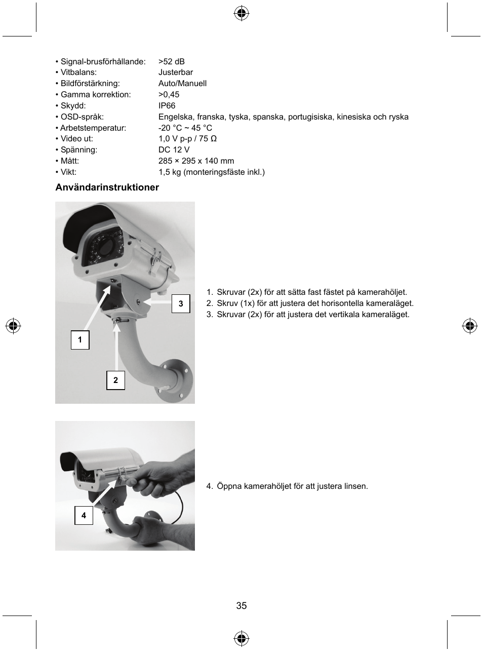 Konig Electronic High resolution varifocal security camera with 35 IR LEDs User Manual | Page 35 / 64