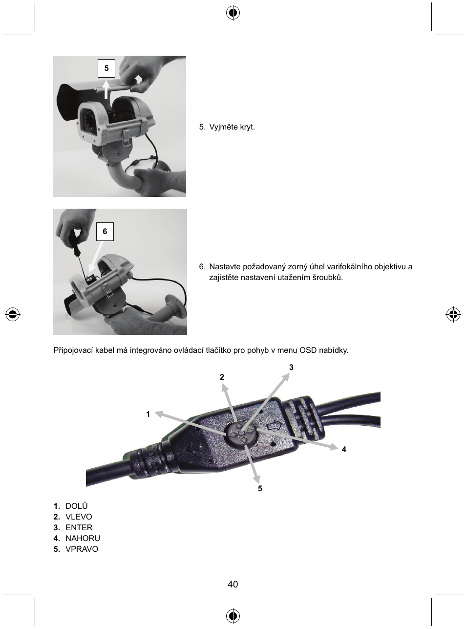 Konig Electronic High resolution varifocal security camera with 35 IR LEDs User Manual | Page 40 / 64