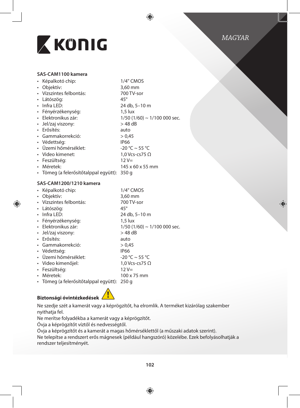 Magyar | Konig Electronic Digital video recorder with built-in 1 TB hard disk User Manual | Page 102 / 351
