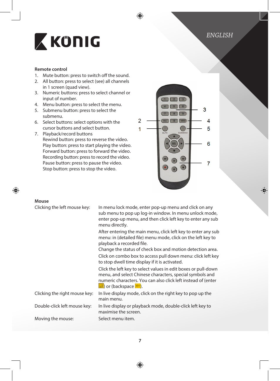 English | Konig Electronic Digital video recorder with built-in 1 TB hard disk User Manual | Page 7 / 351