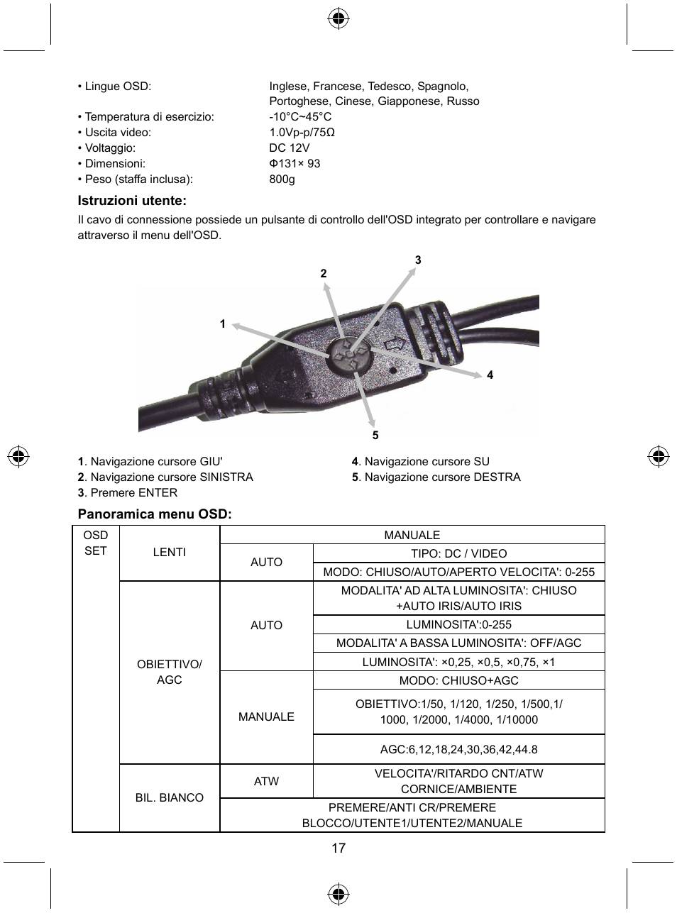 Konig Electronic Security camera with Sony Effio digital signal processor and varifocal lens User Manual | Page 17 / 64