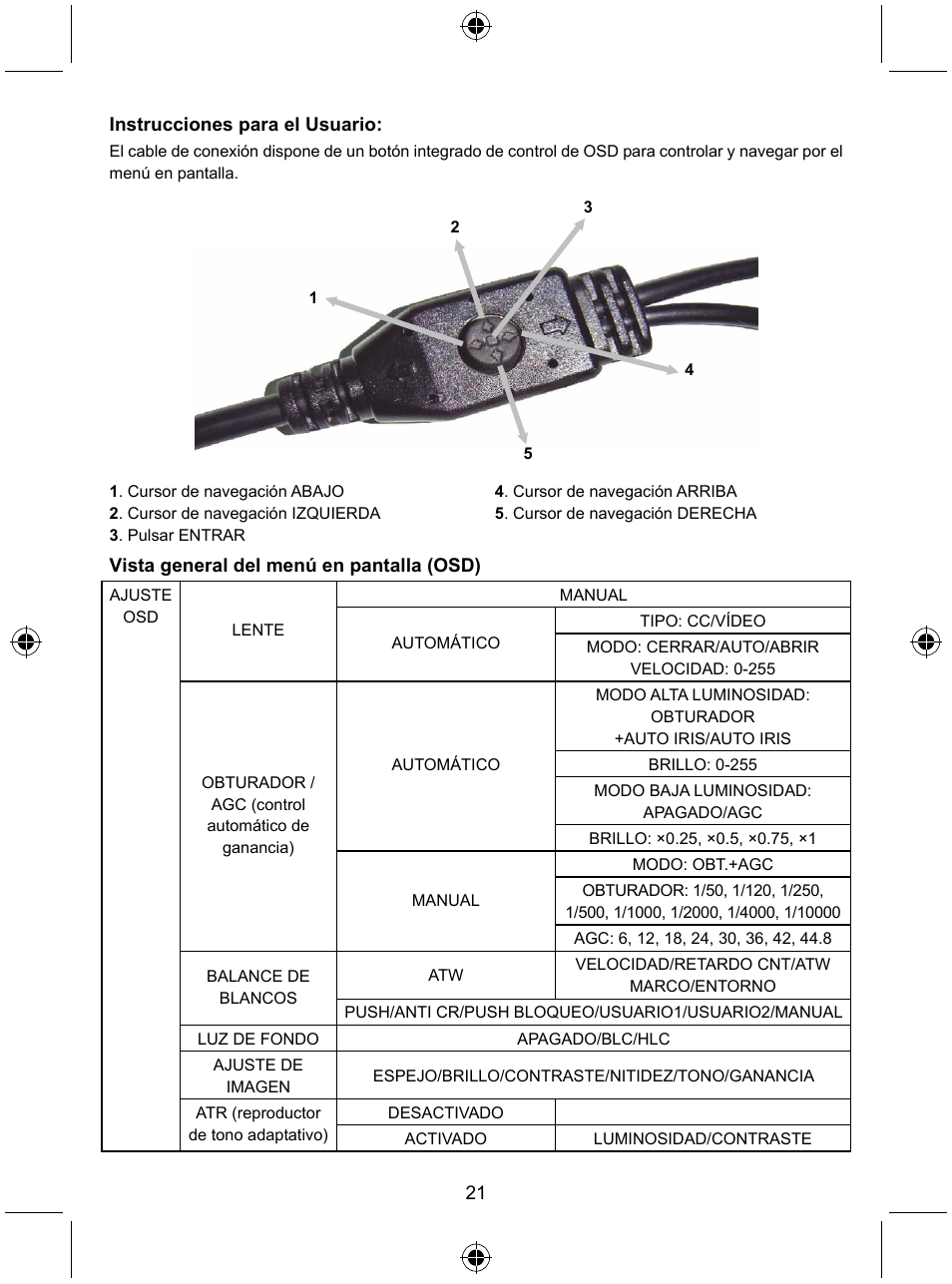 Konig Electronic Security camera with Sony Effio digital signal processor and varifocal lens User Manual | Page 21 / 64