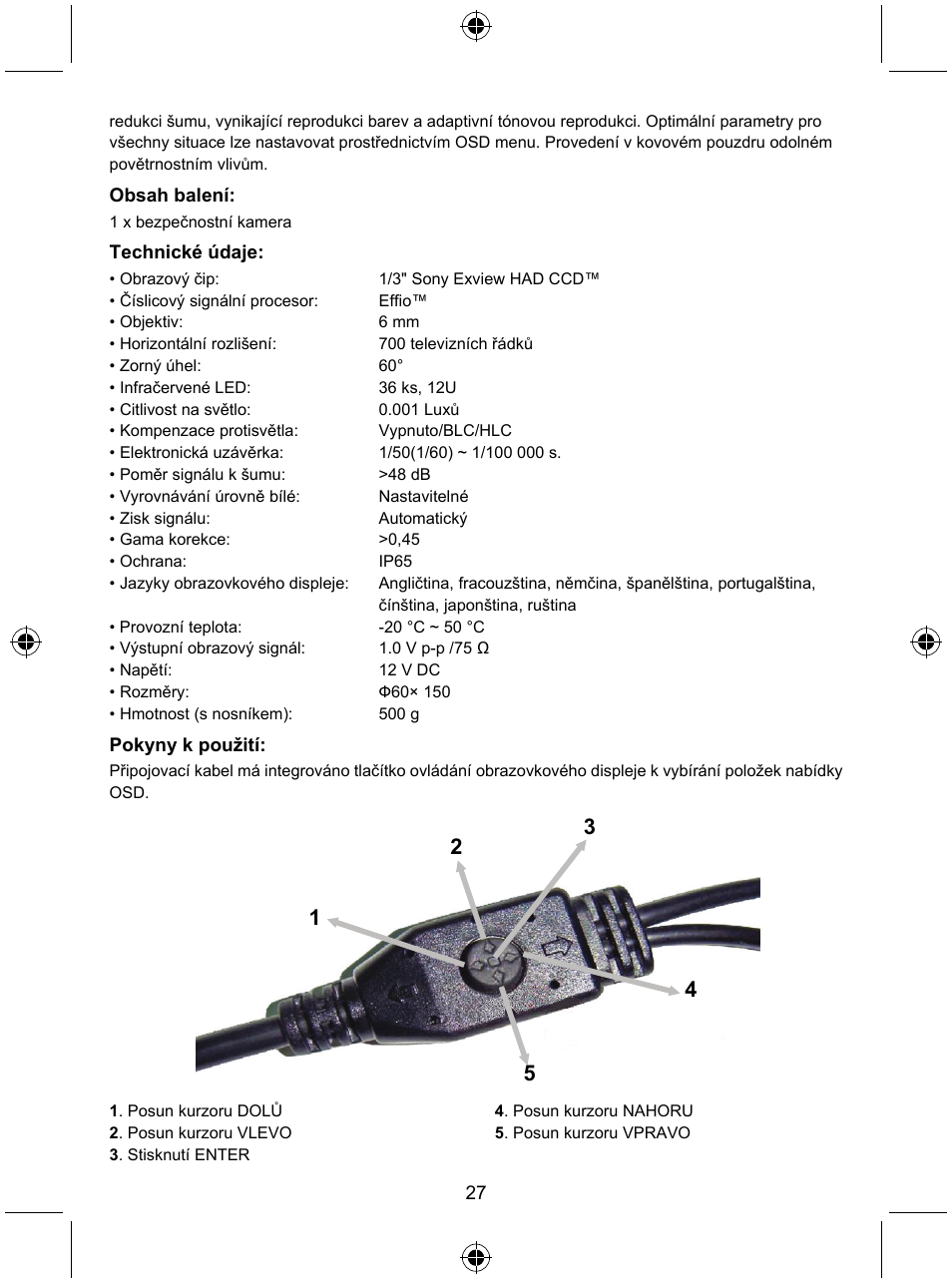 Konig Electronic Security camera with Sony Effio digital signal processor User Manual | Page 27 / 42