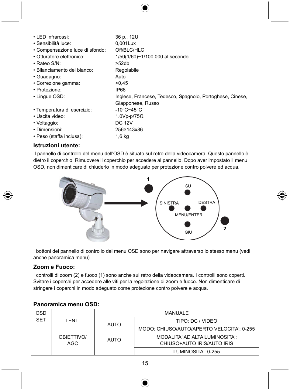 Konig Electronic Security camera with Sony Effio digital signal processor and varifocal lens User Manual | Page 15 / 54