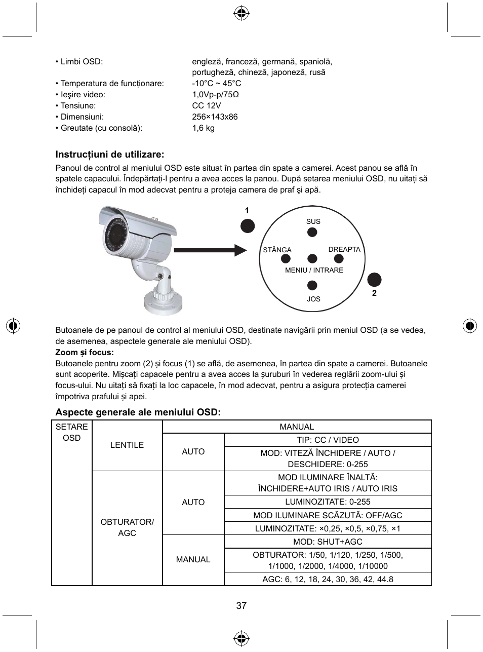 Konig Electronic Security camera with Sony Effio digital signal processor and varifocal lens User Manual | Page 37 / 54