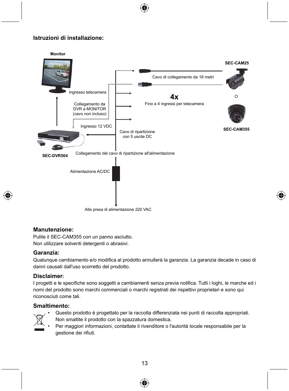 Konig Electronic CCTV camera with IR led User Manual | Page 13 / 44