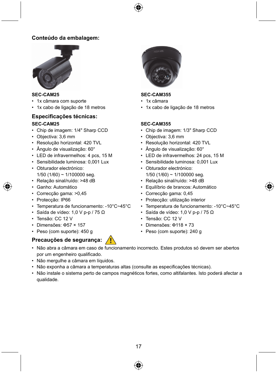 Konig Electronic CCTV camera with IR led User Manual | Page 17 / 44