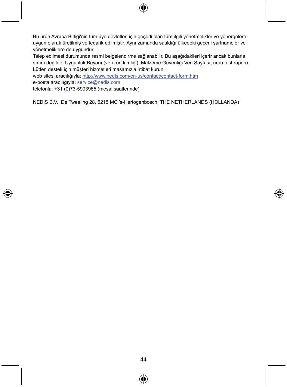 Konig Electronic CCTV camera with IR led User Manual | Page 44 / 44
