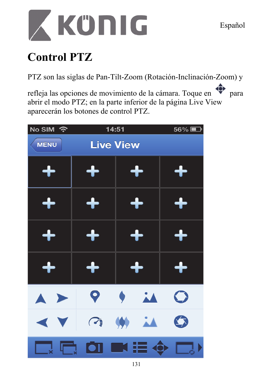 Control ptz | Konig Electronic Digital security video recorder equipped with built-in 500 GB hard disk User Manual | Page 131 / 550