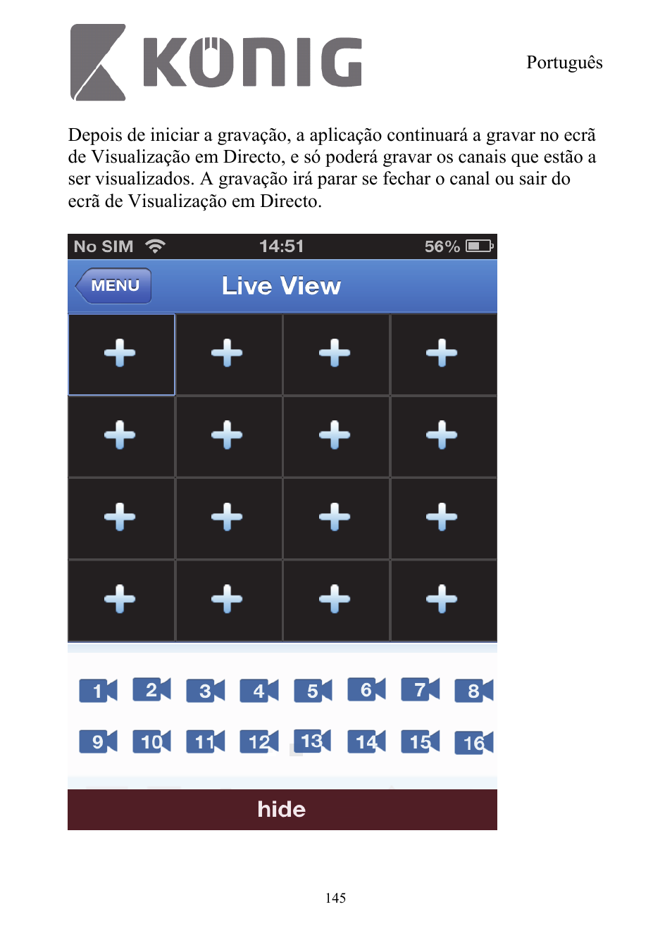 Konig Electronic Digital security video recorder equipped with built-in 500 GB hard disk User Manual | Page 145 / 550