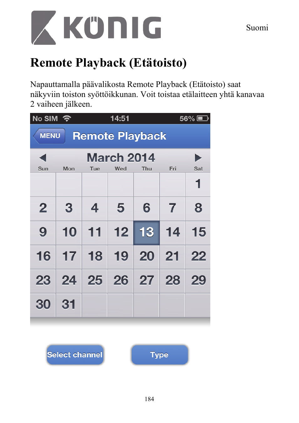 Remote playback (etätoisto) | Konig Electronic Digital security video recorder equipped with built-in 500 GB hard disk User Manual | Page 184 / 550