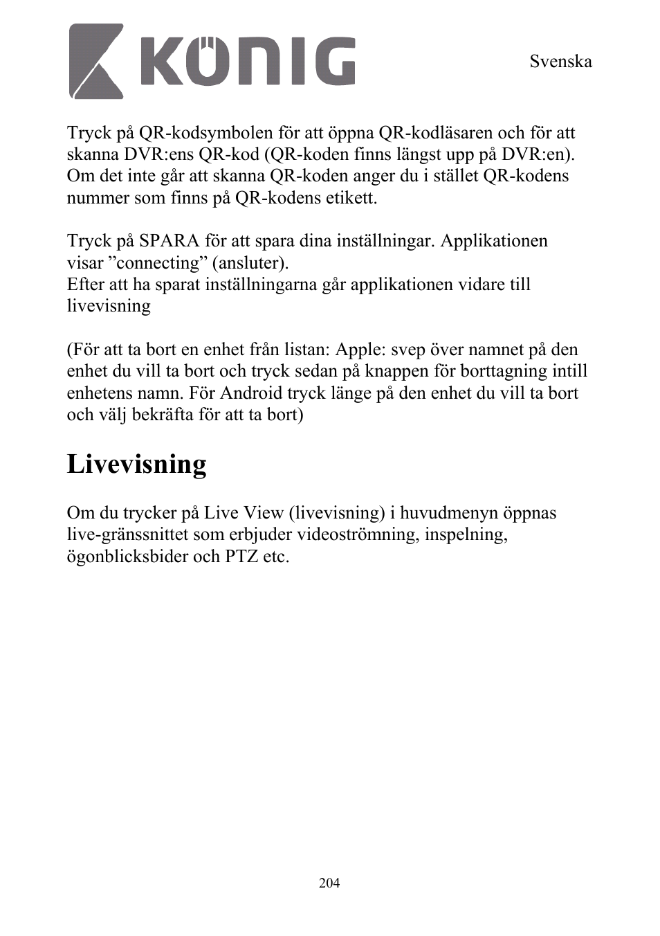 Livevisning | Konig Electronic Digital security video recorder equipped with built-in 500 GB hard disk User Manual | Page 204 / 550