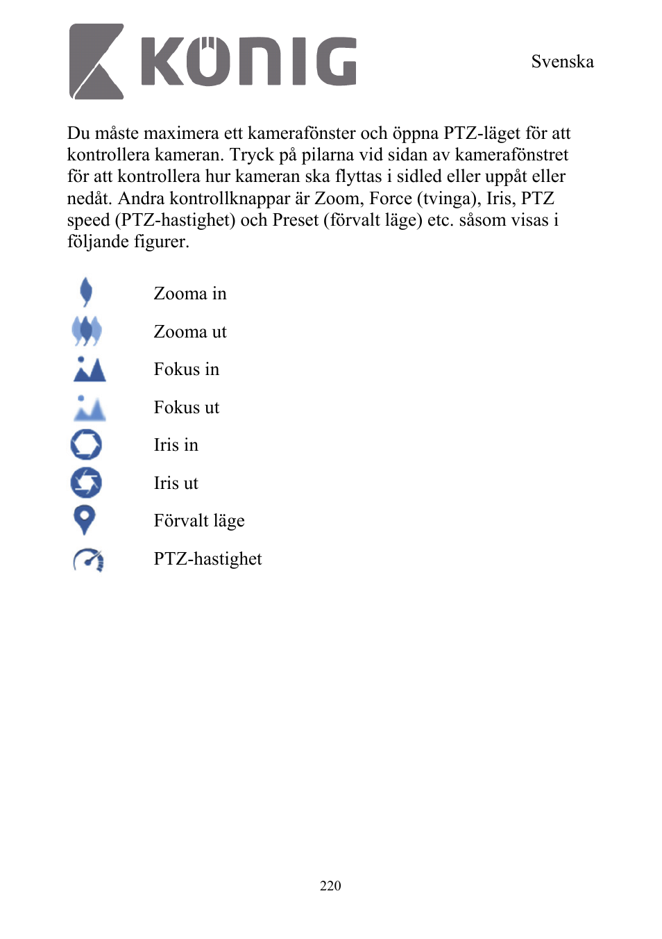 Konig Electronic Digital security video recorder equipped with built-in 500 GB hard disk User Manual | Page 220 / 550